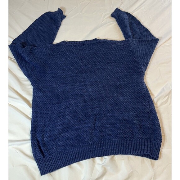 Vtg J.Crew Outfitters Oarsmen Sweater Mens Medium Blue Crewneck Made USA 90s - Picture 2 of 4